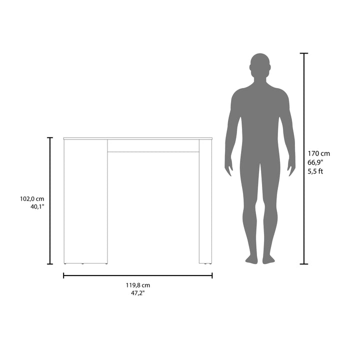 Luna Modern Kitchen Island with Open Storage, Wenge Default -DTYStore