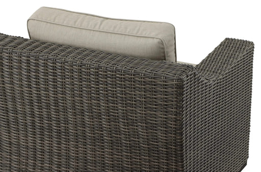 Luxurious Outdoor Lounge Chair - Thick Cushioning, Plush Seat - Beige Seating, Brown Wicker - Stain, Sun, and Weather-Resistant - Rust-Resistant Aluminum Frame Default -DTYStore