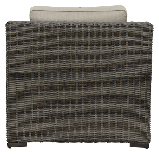 Luxurious Outdoor Lounge Chair - Thick Cushioning, Plush Seat - Beige Seating, Brown Wicker - Stain, Sun, and Weather-Resistant - Rust-Resistant Aluminum Frame Default -DTYStore