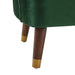 Luxurious Upholstered Barrel Accent Chair with Wooden Legs in Emerald Velvet Default -DTYStore