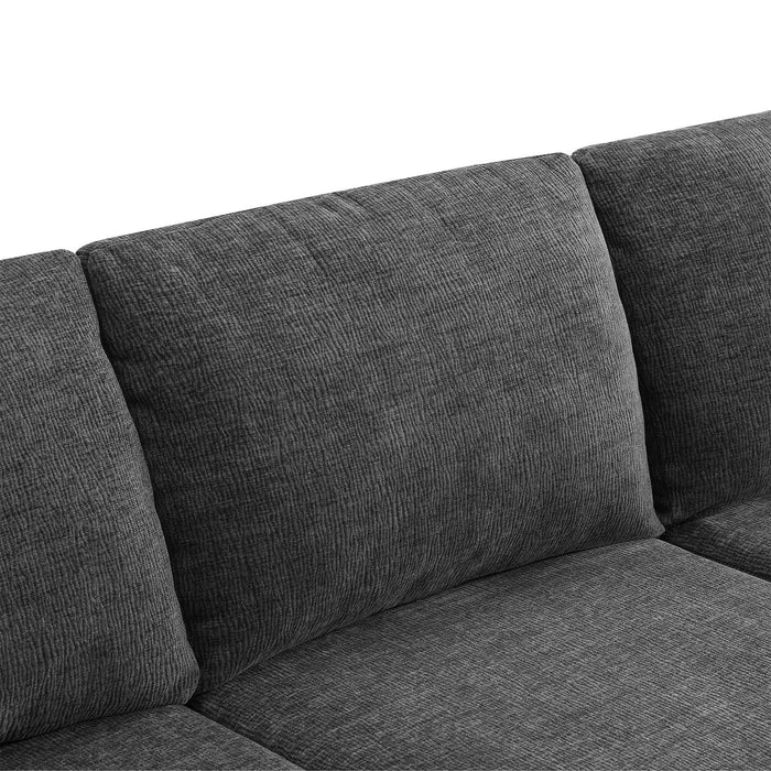 Luxury Modular U Shaped Sectional Sofa with Ottomans, Cloud Chenille, Deep Seat, No Assembly Required, 110*72' Default -DTYStore