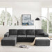 Luxury Modular U Shaped Sectional Sofa with Ottomans, Cloud Chenille, Deep Seat, No Assembly Required, 110*72' Default -DTYStore