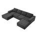 Luxury Modular U Shaped Sectional Sofa with Ottomans, Cloud Chenille, Deep Seat, No Assembly Required, 110*72' Default -DTYStore