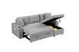 MEGA convertible corner sofa with armrest storage, living room and apartment sectional sofa, right chaise longue and grey Default -DTYStore