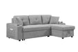 MEGA convertible corner sofa with armrest storage, living room and apartment sectional sofa, right chaise longue and grey Default -DTYStore
