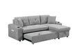 MEGA convertible corner sofa with armrest storage, living room and apartment sectional sofa, right chaise longue and grey Default -DTYStore
