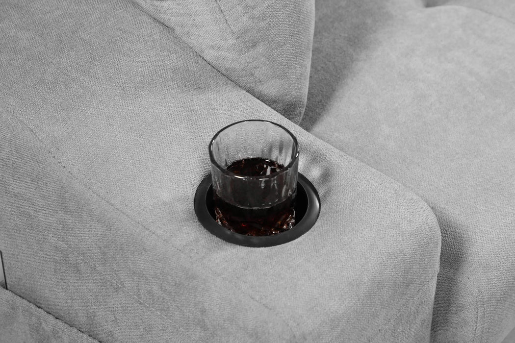 MEGA convertible corner sofa with armrest storage, living room and apartment sectional sofa, right chaise longue and grey Default -DTYStore