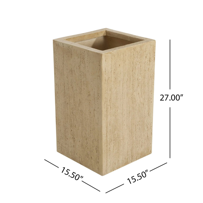 MGO Handmade Planter Box, Travertine Finish, 27''H Default -DTYStore