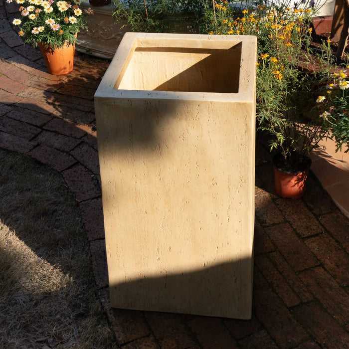 MGO Handmade Planter Box, Travertine Finish, 27''H Default -DTYStore