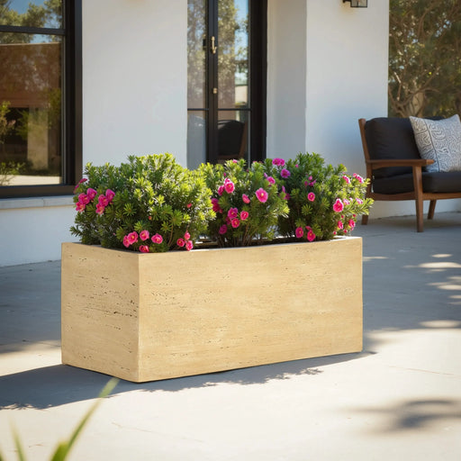 MGO Handmade Rectangle Planter Box, Antique Brown Default -DTYStore