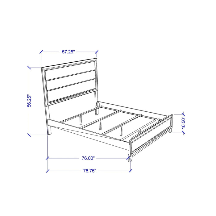MIRAGE White 5-Piece Full Bedroom Set, Panel Style, Rubber Wood Construction Default -DTYStore