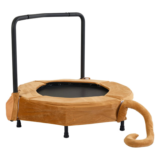 MONKEY Children's Trampoline Happy Expression Outdoor/Indoor Dual-Use Black and Yellow Foldable Iron Tube for Kids Age 3-7 Default -DTYStore