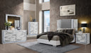 MOON WHITE MARBLE KING 5PC BEDROOM SET Default -DTYStore