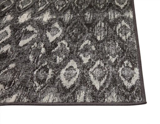 Mabel Charcoal, Grey, and Ivory Area Rug 5x8 Default -DTYStore