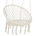 Macrame Hanging Hammock Chair, Cotton Rope Swing for Indoor and Outdoor Use, 330 lbs Capacity Default -DTYStore