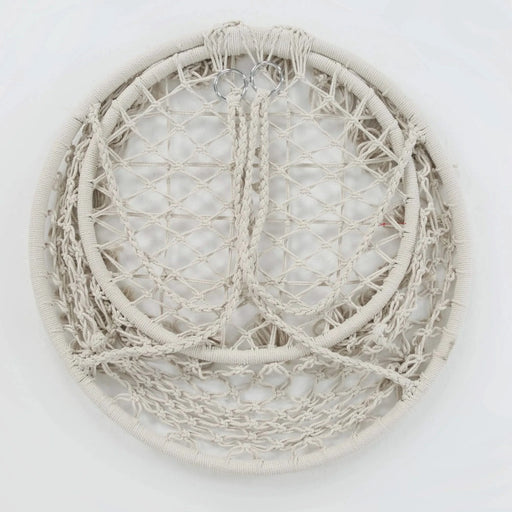 Macrame Hanging Hammock Chair, Cotton Rope Swing for Indoor and Outdoor Use, 330 lbs Capacity Default -DTYStore