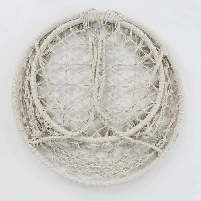 Macrame Hanging Hammock Chair, Cotton Rope Swing for Indoor and Outdoor Use, 330 lbs Capacity Default -DTYStore