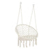 Macrame Hanging Hammock Chair, Cotton Rope Swing for Indoor and Outdoor Use, 330 lbs Capacity Default -DTYStore