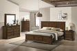 Maderne Traditional Wood Panel 5 pieces King Bed set with Dresser, Mirror, Nightstand and Chest- DTY Store