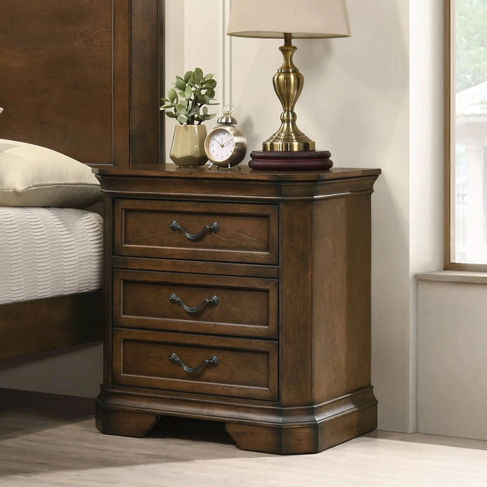 Maderne Traditional Wood Panel 5 pieces King Bed set with Dresser, Mirror, Nightstand and Chest - DTY Store