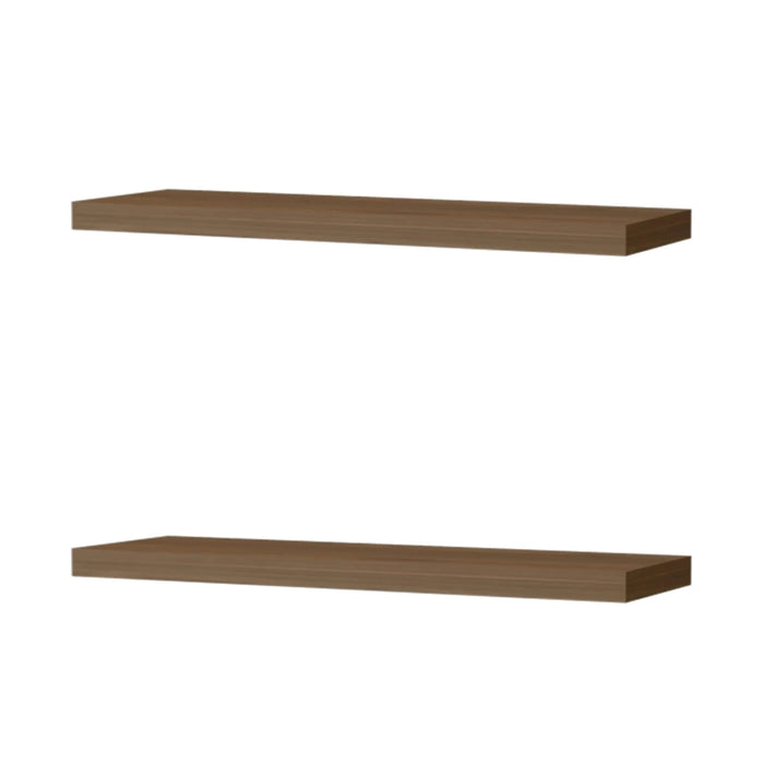 Mahogany Floating Shelf, Set of 2 Default -DTYStore