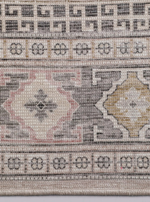 Malta Akira Natural, Blush, Gold, Black, Charcoal and Beige Cotton Blend Washable Area Rug Default -DTYStore