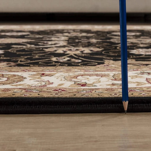 Manchester GC_HER5001 Black 7 ft. 10 in. x 10 ft. 6 in. Area Rug Default -DTYStore