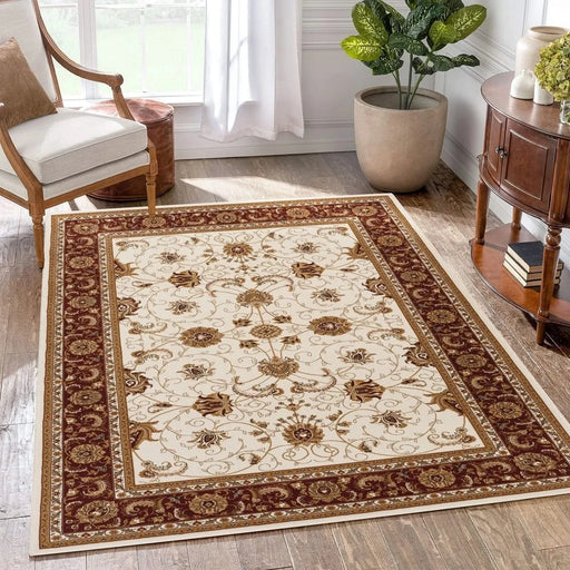 Manchester GC_HER5002 Ivory 9 ft. 2 in. x 12 ft. 6 in. Area Rug Default -DTYStore