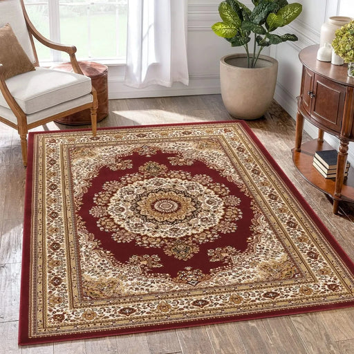 Manchester GC_HER5007 Red 5 ft. 3 in. x 7 ft. 3 in. Area Rug Default -DTYStore