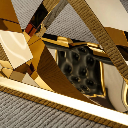 Marble Dining Table for 6 People, 70'' Rectangle Faux Marble Dining Table with Mirrored Finish Stainless Steel Base, Modern Large Size Marble Kitchen Table (Gold,Gray)(only table) Default -DTYStore