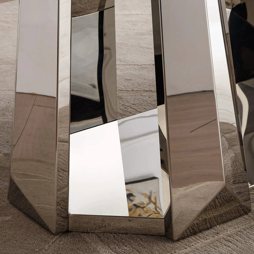 Marble Dining Table for 6 People, 70'' Rectangle Faux Marble Dining Table with Mirrored Finish Stainless Steel Base, Modern Large Size Marble Kitchen Table (Silver,Grey)(only table) Default -DTYStore