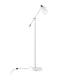 Marcel Contemporary/Glam Floor Lamp in White Marble and Nickel Metal with Clear and Frosted Glass Shade by LumiSource Default -DTYStore
