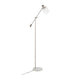 Marcel Contemporary/Glam Floor Lamp in White Marble and Nickel Metal with Clear and Frosted Glass Shade by LumiSource Default -DTYStore