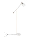Marcel Contemporary/Glam Floor Lamp in White Marble and Nickel Metal with Clear and Frosted Glass Shade by LumiSource Default -DTYStore