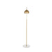 March Contemporary Floor Lamp in White Marble and Antique Brass Metal by LumiSource Default -DTYStore