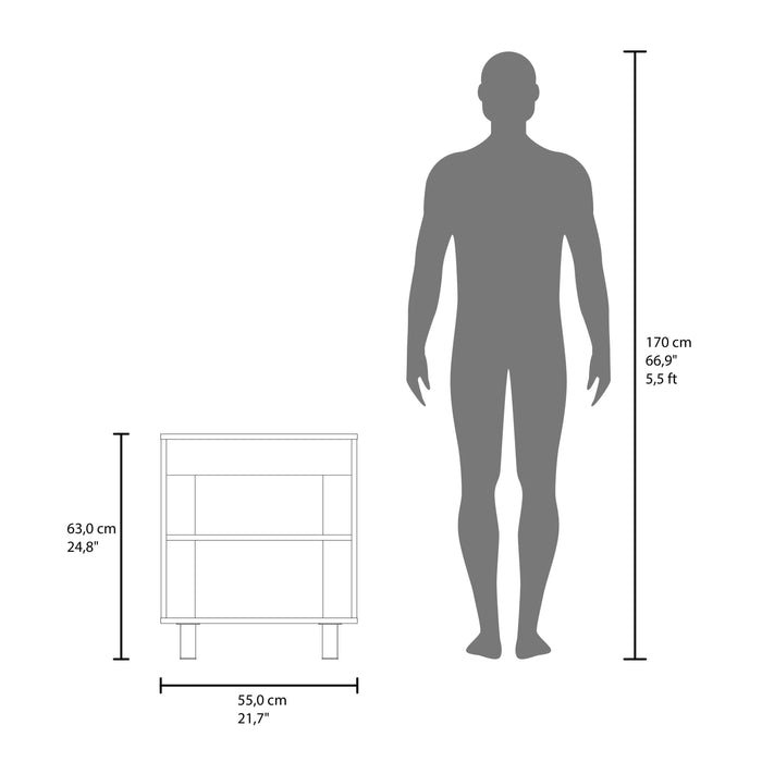 Marlo Under Sink Cabinet with Two Doors and Interior Storage Shelves, Cut-Out Back, 22 Wide Freestanding, Modern Bathroom Storage Default -DTYStore