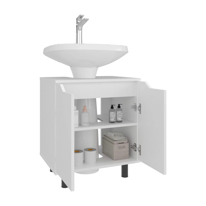 Marlo Under Sink Cabinet with Two Doors and Interior Storage Shelves, Cut-Out Back, 22 Wide Freestanding, Modern Bathroom Storage Default -DTYStore