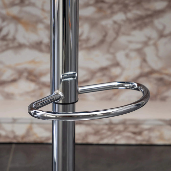 Masaccio Velvet Upholstered Adjustable Swivel Barstool, Set of 2, Blue Default -DTYStore