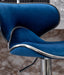 Masaccio Velvet Upholstered Adjustable Swivel Barstool, Set of 2, Blue Default -DTYStore