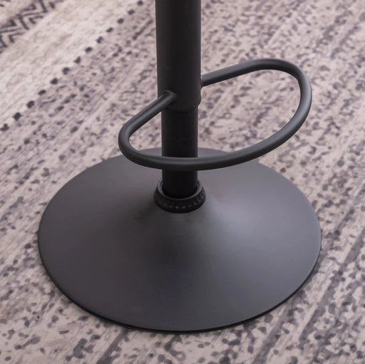 Masaccio Weathered Upholstery Airlift Adjustable Swivel Barstool with Chrome Base, Set of 2, Brown Default -DTYStore