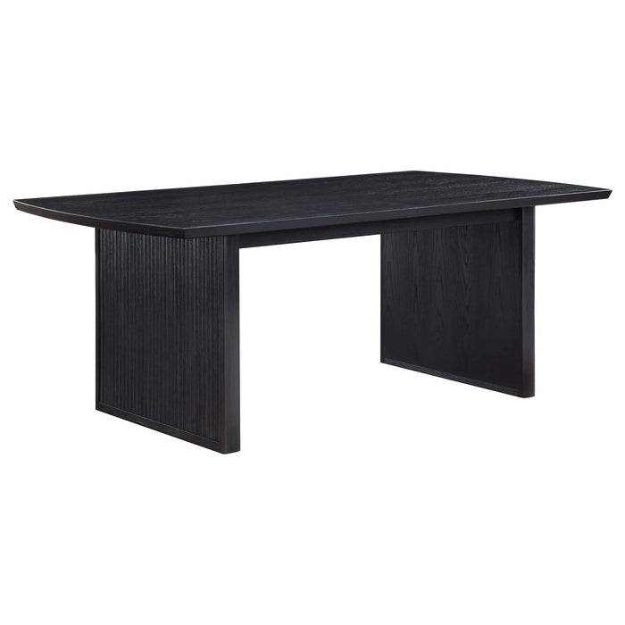 Mason Black with Removable Extension Leaf Dining Table Default -DTYStore