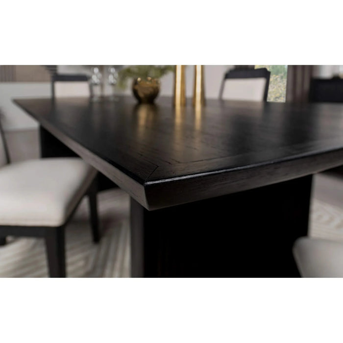 Mason Black with Removable Extension Leaf Dining Table Default -DTYStore