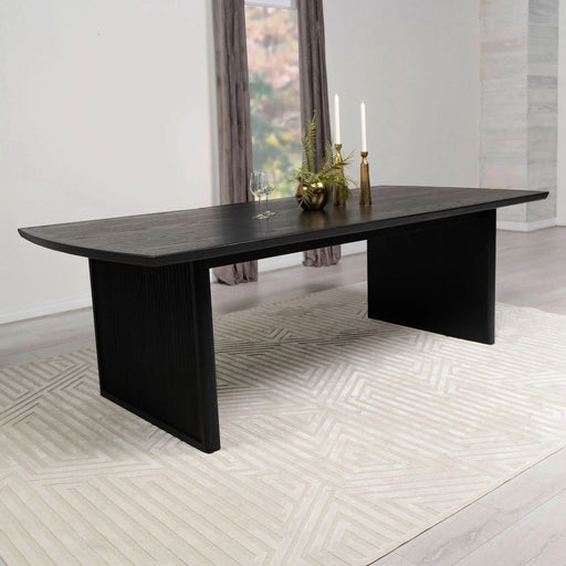 Mason Black with Removable Extension Leaf Dining Table Default -DTYStore