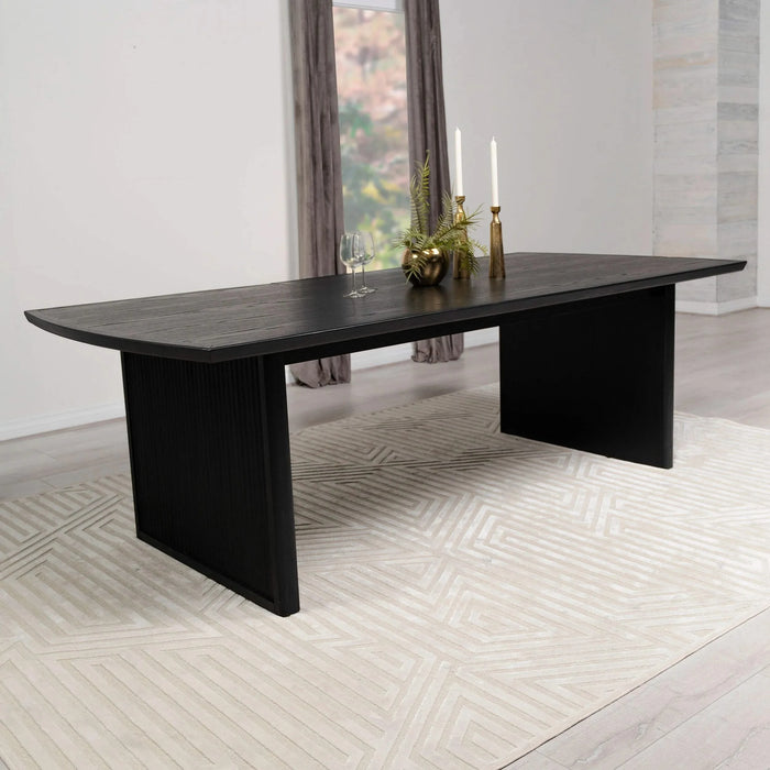 Mason Black with Removable Extension Leaf Dining Table Default -DTYStore