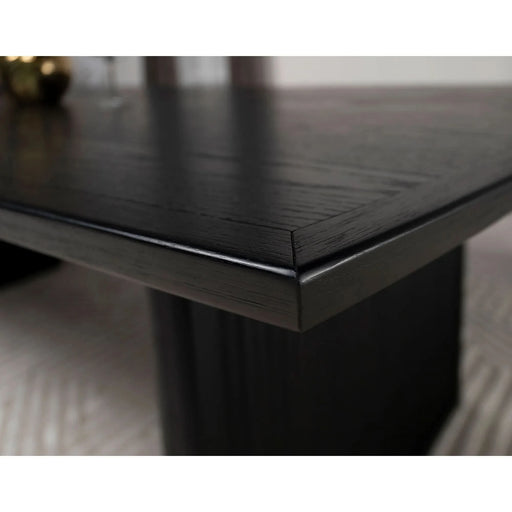 Mason Black with Removable Extension Leaf Dining Table Default -DTYStore