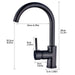 Matte Black Kitchen Faucet Single Handle Stainless Steel,Commercial Single Hole Kitchen Sink Faucet,Modern One Hole Bar Sink Faucet (Matte Black)- DTY Store