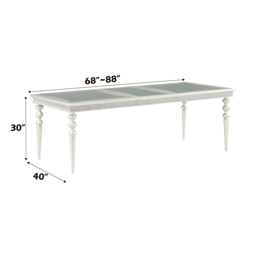 Maverick Platinum Finish Dining Table Default -DTYStore