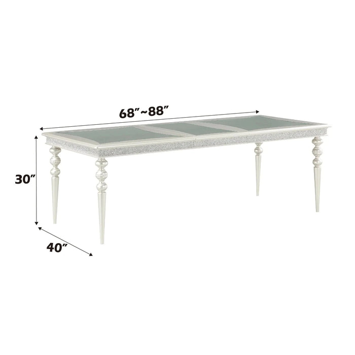 Maverick Platinum Finish Dining Table Default -DTYStore