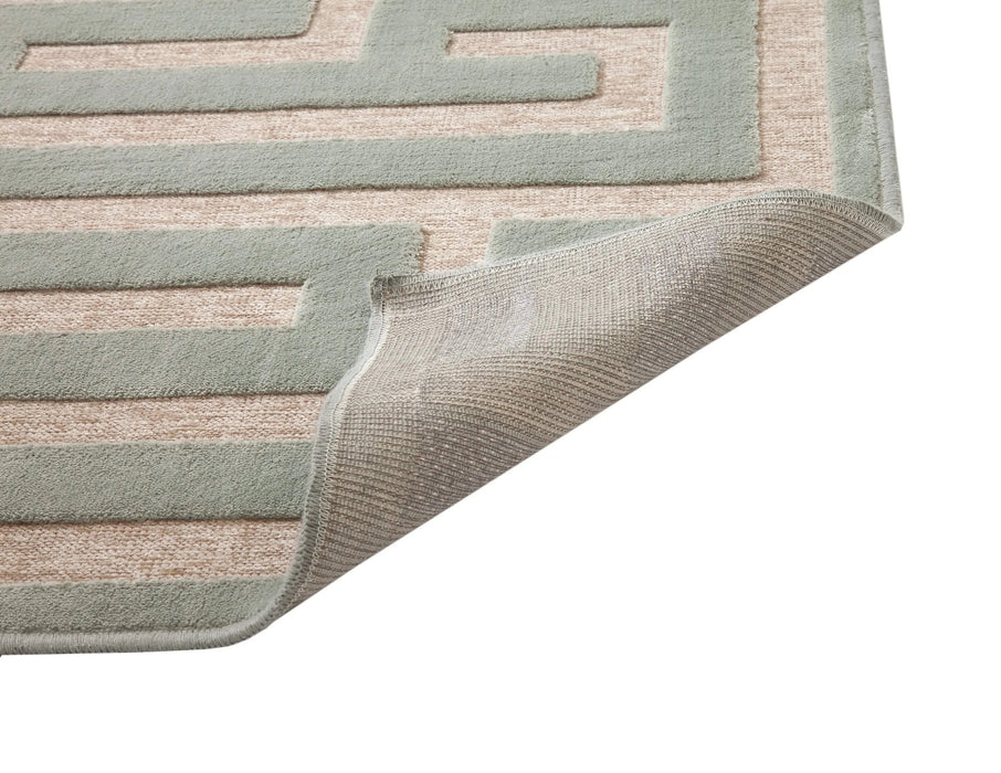 Maze Lt. Blue/Grey Area Rug 8x10 Default -DTYStore