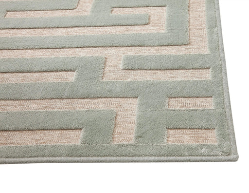 Maze Lt. Blue/Grey Area Rug 8x10 Default -DTYStore